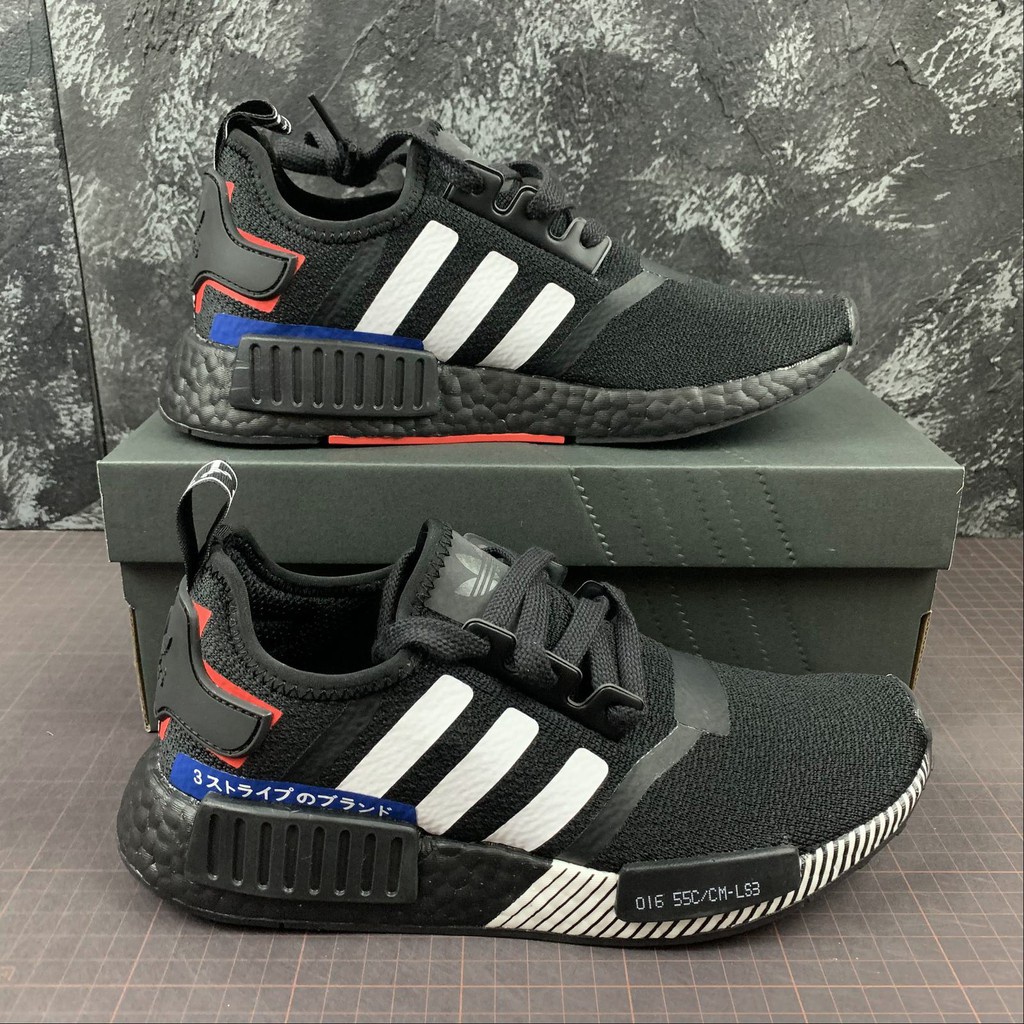 🔹ขายด่ว☀️พร้อมส่ง️Adidas แท้ 100% NMD R1 Moto Japan Pack รองเท้าวิ่งสีขาวดำ EF1734