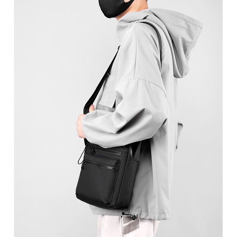 【พร้อมส่ง】miss bag fashion  กระเป๋าสะพายข้าง กระเป๋าผู้ชาย  รุ่น D-1306