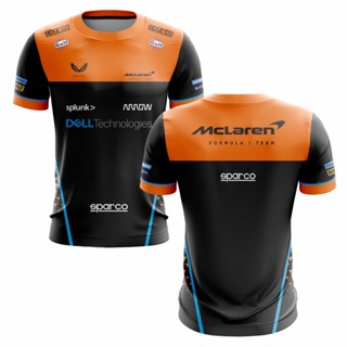 F1 Mclaren เสื้อยืดแขนสั้นลําลอง เลือกลายได้ 2022