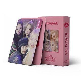 54pcs/box black pink 2022 Welcoming Collection Photocards Album LOMO Card Postcard LISA JEENIE Jisoo Jennie Rose Lisa Blink comeback BP