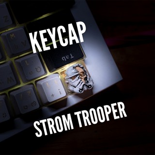 ส่งฟรี Artisan keycap Stromtrooper ไฟลอด (กระโหลก)