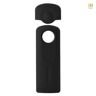 Andoer เคสซิลิโคน ป้องกันกล้อง พร้อมฝาปิดเลนส์ สําหรับกล้อง Ricoh Theta V 360 องศา