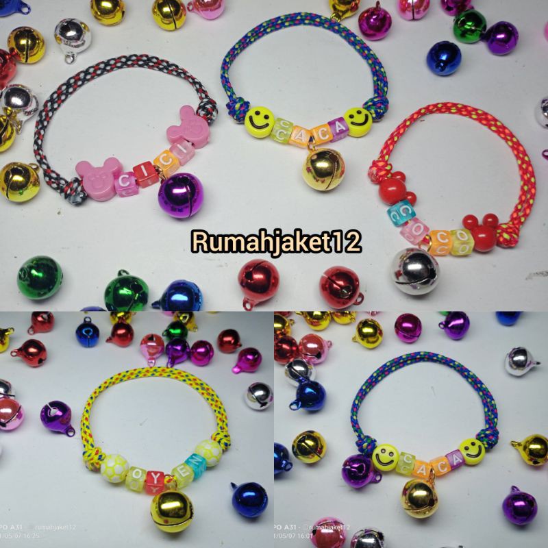 CUSTOM NAME CAT สร้อยคอ/ฟรี NAME/ 12 มม./5K BELL PERUSIK สร้อยคอ