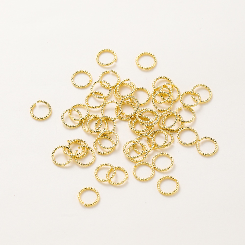 ST.KUNKKA 50 ชิ้น พวงหรีดป่าน แบบเกลียว ชุบทองแท้ 18Kระดับไฮเอนด์จะไม่เกิดสนิม สําหรับเชื่อมต่อสร้อยคอ สร้อยข้อมือ