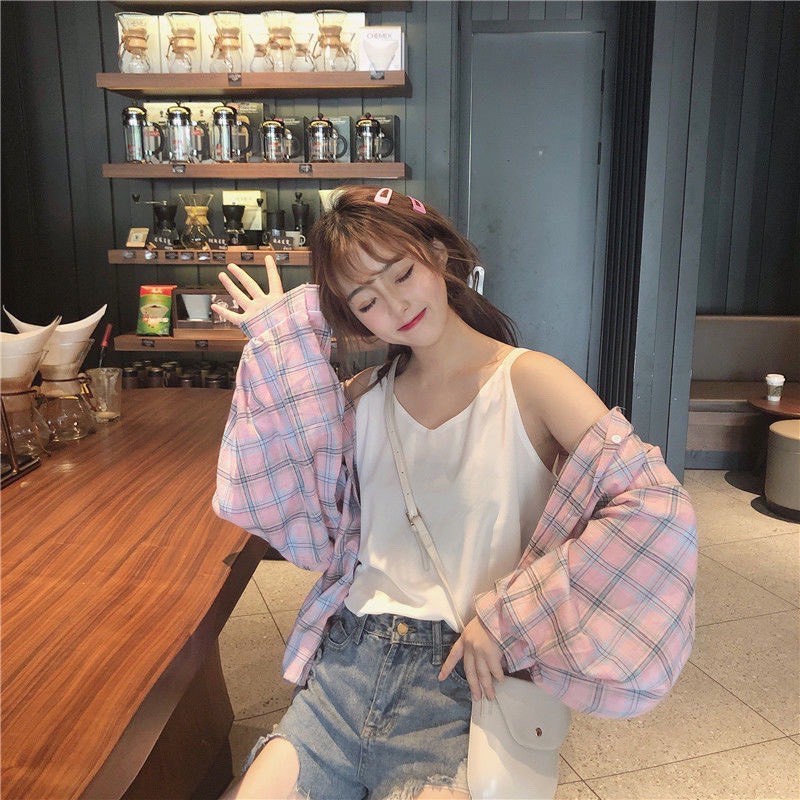 SALABO(พร้อมส่ง) เสื้อเชิ้ตลายสก็อต วินเทจ สีสันสดใส #8668 ราคา ถูกที่สุด ดีลบีเคเค แกลเลอรีภาพที่ 3