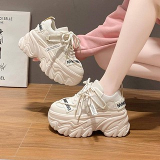 รองเท้าผ้าใบ สูง8cm size34-39 🤍พรีออเดอร์