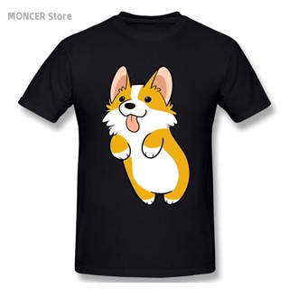 100% Cotton Couple T-Shirt New Mens floral print Pembroke Corgi T Shirt Casual Man/women Tee Short Sleeve Cotton_04