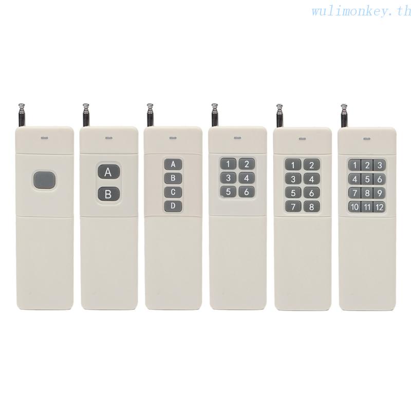 Wu รีโมตควบคุมระยะไกล 3000 ม. 1 2 4 6 8 12 ปุ่ม 433mhz