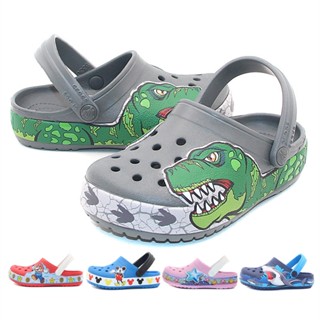 Crocs ของแท้ รองเท้าแตะ ลายไดโนเสาร์ 3D น่ารัก สําหรับเด็ก [026]