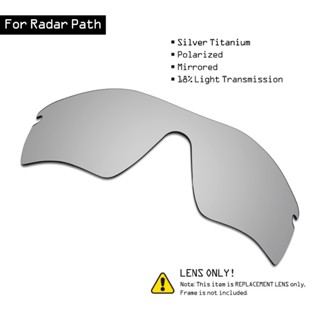 Smartvlt เลนส์โพลาไรซ์ แบบเปลี่ยน สําหรับ Oakley Radar Path - Silver Titanium PYIM