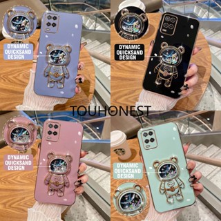 เคส Oppo A54 Case New Cute Glitter Liquid Quicksand Astronaut Bracket Soft Phone Cover Cases เคส ใหม่ น่ารัก กลิตเตอร์ ของเหลว ทรายดูด นักบินอวกาศ ตัวยึด เคสโทรศัพท์ แบบนิ่ม