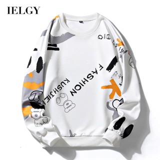 IELGY เสื้อแจ็กเก็ต มีฮู้ด แฟชั่นสําหรับผู้ชาย