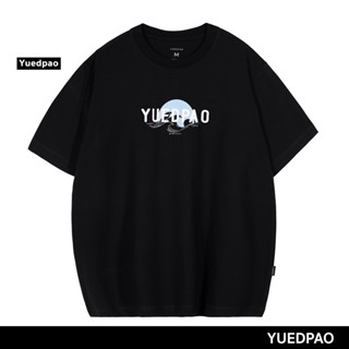 Yuedpao ยอดขาย No.1 รับประกันไม่ย้วย 2 ปี ผ้านุ่ม เสื้อยืดเปล่า เสื้อยืด Oversize Black tsunami print_04