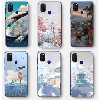 สําหรับ Samsung galaxy m22 m21 M30 m31 ซิลิโคนนิ่ม TPU เคสโทรศัพท์ด้านหลัง