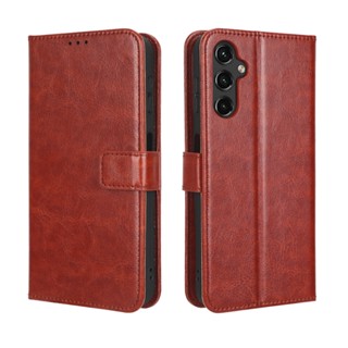 Galaxy A14 5G Phone Case Holder Stand Case Samsung Galaxy A14 5G เคส เคสฝาพับ Wallet PU Leather Back Cover