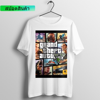 เสื้อยืดเกมจีทีเอ GTA ป้ายFruit of the Loom รุ่นSoft Premiumใส่สบาย คอกลม