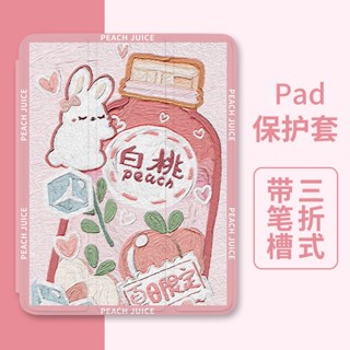 เคสแท็บเล็ตหนัง TPU แบบนิ่ม กันกระแทก พร้อมช่องใส่ดินสอ สําหรับ iPad Air 4th 10.9 นิ้ว 2020 Pro11 2020 2018 Pro 12.9 2021