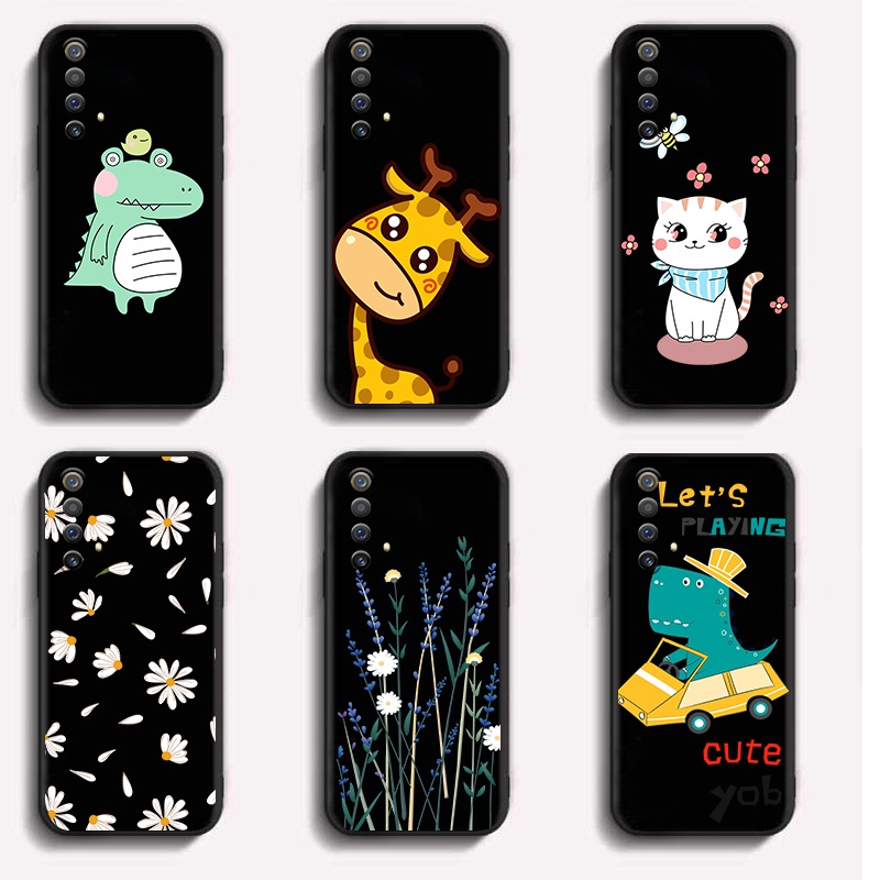Softcase Casing Realme X3 Super Zoom X X50 X7 Pro Xt Phone Case Anticrack Casing คุณภาพสูง TPU cover Full Protection Silicon Rubber Phone Black Soft Case