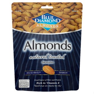 บลูไดมอนด์อัลมอนด์อบไม่ใส่เกลือ BLUE 400 ก.DIAMON ALMONDS NATURALTOASTED400G