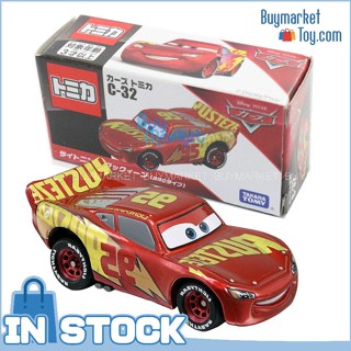 [ของแท้] Tomica Takara Tomy Disney Cars C-32 Lightning McQueen (RRC) Diecast Toy Car Car