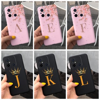 เคสโทรศัพท์มือถือ ซิลิโคนนุ่ม ลายมงกุฎ ตัวอักษร สีดํา ชมพู แฟชั่น สําหรับ Xiaomi Redmi 11a 12C 2022 Redmi12c 11a 4G