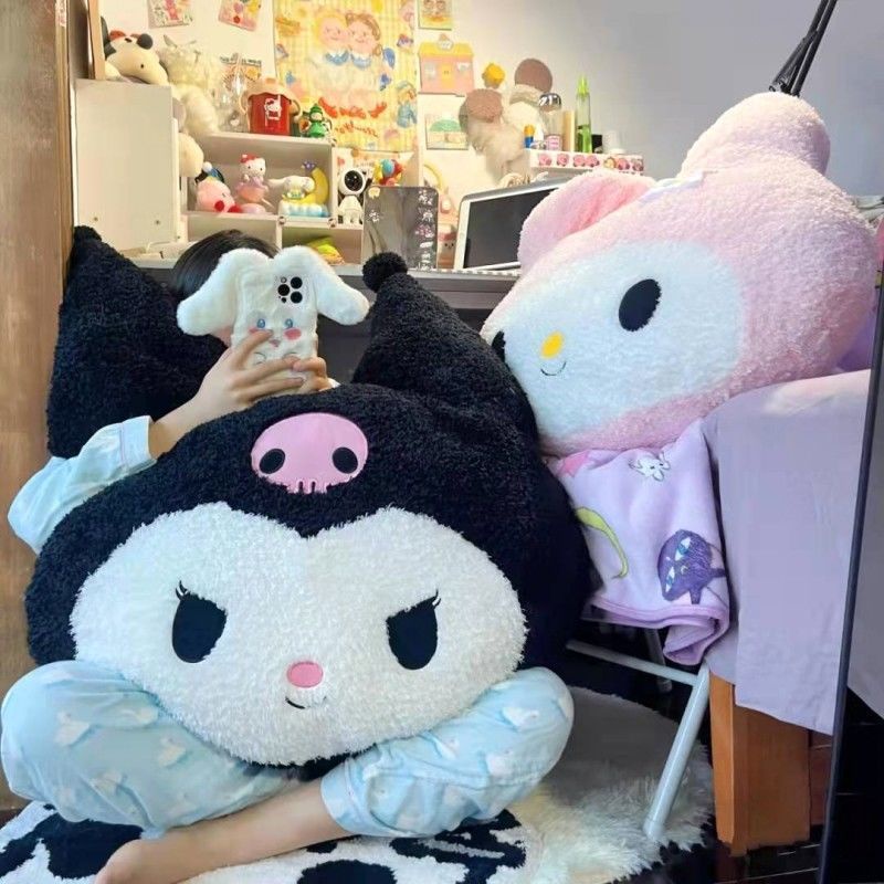 หมอนตุ๊กตานุ่ม รูปการ์ตูนอนิเมะ Kuromi My Melody Kawaii Sanrio ขนาด 40x50 ซม. ของเล่นสําหรับเด็ก
