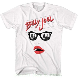 【Hot Sale T-shirt】 Billy Joel Mens T Shirt New Lips In 100% White Cotton Ins Sm 5Xl Short Sleeves Cotton T Shirt_12