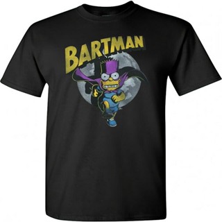 เสื้อยืด พิมพ์ลาย The Simpsons Bartman สีดํา สไตล์วินเทจ แฟชั่นเรโทร สําหรับผู้ชาย_09