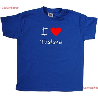 เสื้อยืดกีฬา I Love Heart Thailand Royal Blue Kids T-Shirt Mens Womens T-shirts