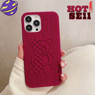 เคสซิลิโคนนิ่ม ลายการ์ตูนหมี Violence 3D สําหรับ IPhone 14 13 12 11 Pro Max 14Plus