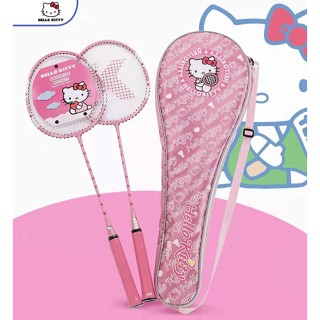 ไม้แบดมินตัน อลูมิเนียม ลาย Hello Kitty น่ารัก ของขวัญสําหรับผู้ใหญ่