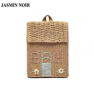 Jasmin NOIR กระเป๋าเป้สะพายหลัง กระเป๋านักเรียน แบบสาน น่ารัก สําหรับเด็กผู้หญิง