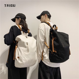 TAIDU กระเป๋าเป้สไตล์เกาหลี กระเป๋าเป้เดินทางแฟชั่น กระเป๋านักเรียน กำลังเดินทางไปชั้นเรียน สไตล์เท่ๆสบายๆ ความจุสูง