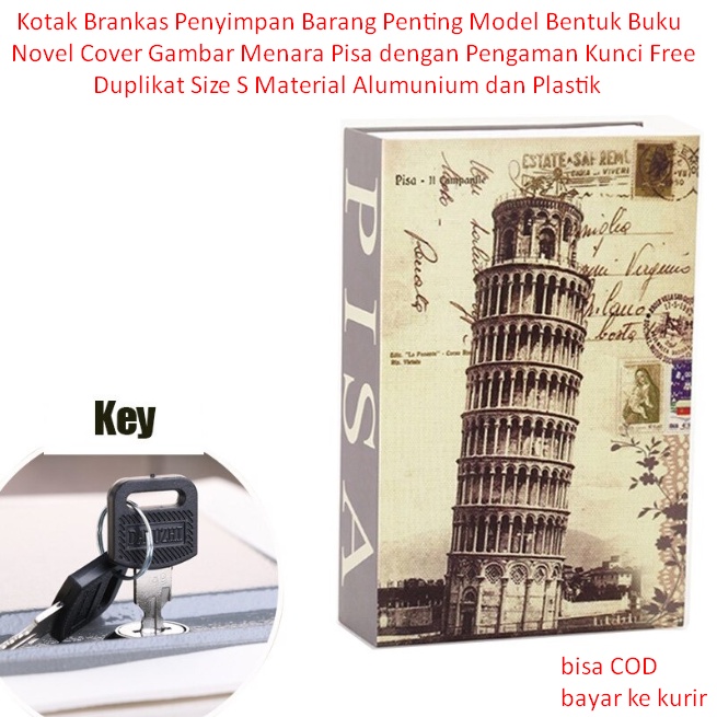 ตู้เซฟเก็บของสําคัญ รูปทรงหนังสือโนเวล รูปถ่าย ปิดบัง หอมวลพร้อมความปลอดภัยล็อค ฟรี สองเท่า ขนาด ส วัสดุอลูมิเนียมและพลาสติก