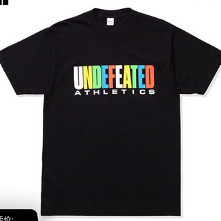 Undefeated เสื้อยืดแขนสั้นลําลอง ผ้าฝ้าย พิมพ์ลายตัวอักษร ฤดูใบไม้ผลิ ฤดูร้อน สําหรับผู้หญิง และผู้ชาย