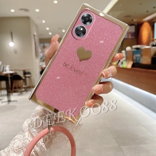 เคสมือถือ แบบแข็ง ลายกลิตเตอร์ พร้อมสายคล้องมือ สําหรับ OPPO A78 Reno8 T Reno 8 8T 4G 5G Reno8T OPPOA78