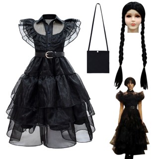 ชุดเดรสคอสเพลย์ I Hate Everything Wednesday Addams สําหรับปาร์ตี้ฮาโลวีน