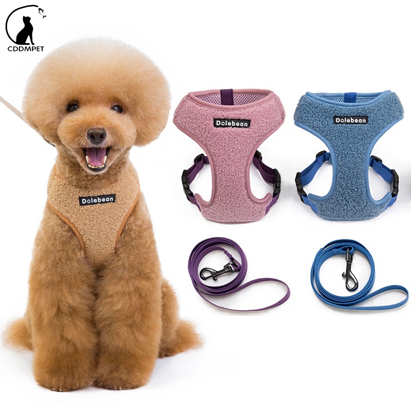 【CDDMPET】สายรัดสำหรับสุนัข สายรัดหน้าอก พร้อมสายจูง สามารถปรับได้ สําหรับสัตว์เลี้ยง สุนัข แมว