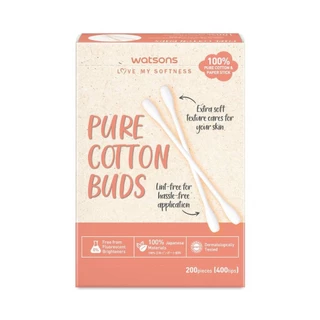 Watsons วัตสัน สำลีก้านกระดาษ 200 ก้าน.