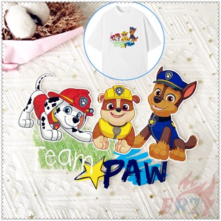 ✪ สติกเกอร์ไวนิล Paw Patrol ถ่ายเทความร้อน ✪ สติกเกอร์ไวนิล พิมพ์ลาย Chase &amp; Marshall &amp; Rubble Patch DIY สําหรับติดตกแต่ง 1 ชิ้น