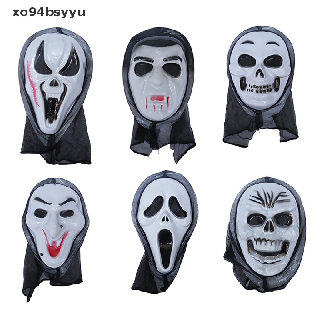 Xo94bsyyu ชุดคอสเพลย์สยองขวัญ Ghost คอสเพลย์หน้ากากสําหรับ Face Headwear หน้ากากฮาโลวีน VN