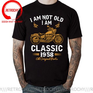 Men Motorcycle Lover 60Th Birthday T Shirt I Am Not Old 1958 Cotton 1952 1962 1972 1982 1992 Tees Vintage_03