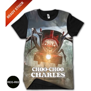 Choo-choo Charles เสื้อยืดลําลอง แขนสั้น พิมพ์ลายเกมสยองขวัญ 3D สําหรับเด็ก REG-R62