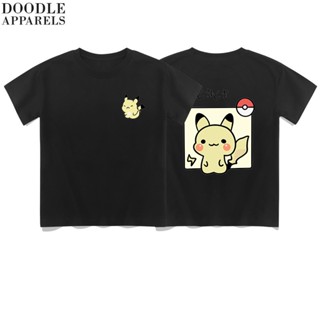 Doodle Apparels Cute Logo Pokémon Pikachu Unisex Oversized Tee_07