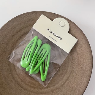 กิ๊บติดผม ด้านข้างน่ารัก สีสันสดใส แบบเรียบง่าย สําหรับเด็กผู้หญิง จํานวน 5 ชิ้น