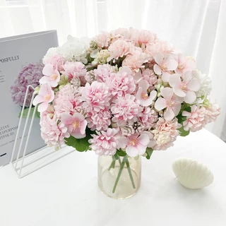 Dualswish Mini Bulbous Chrysanthemum Flower Ball Silk สําหรับตกแต่งงานแต่งงานเจ้าสาว Flores ตกแต่งบ้านจําลอง Flow