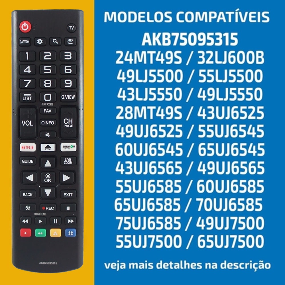 ลูกชายใหม่75095315 รีโมทคอนโทรลสําหรับ LG สมาร์ท LED TV 55UK631C 65UK6540PSB 43LK5700PSC