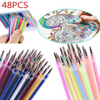 ปากกาหมึกเจล สีเมทัลลิก สีนีออน กลิตเตอร์ 48 สี สําหรับวาดภาพกราฟฟิติ DIY