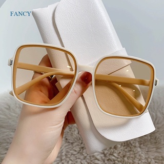 Fancy แว่นตากันแดด ทรงสี่เหลี่ยม ไล่โทนสี ป้องกันรังสียูวี สไตล์เรโทร สําหรับผู้หญิง 2023