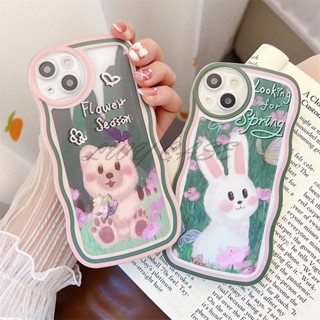 Lwy เคสโทรศัพท์มือถือ ลายผีเสื้อ กระต่าย หมี สําหรับ Oppo A17 A12 A12e A3s A5 Ax5 A7 A5s A16 A16s A15 A15s A35 A54 A31 2020 A9 2020 A5 2020 A92 A52 A53 A33 A1k A36 A76 A96 A57 A39 F15 A91